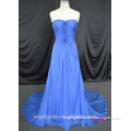 2016 guangzhou factory elegant royal blue chiffon evening gowns bridesmaid dresses